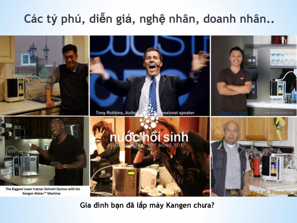 Người nổi tiếng dùng Kanger water