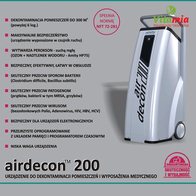 Máy khử trùng không khí Airdecon 200 – Giải pháp thông minh đẩy lùi dịch Covid-19