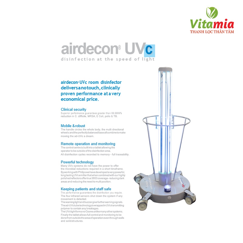 Máy khử trùng không khí Airdecon UVc – Giải pháp nâng cao chất lượng cuộc sống