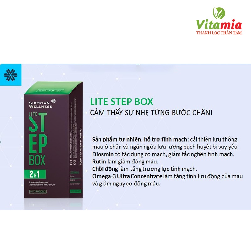 Lite Step Box - Lưu thông mạch máu và giảm chứng giãn tĩnh mạch