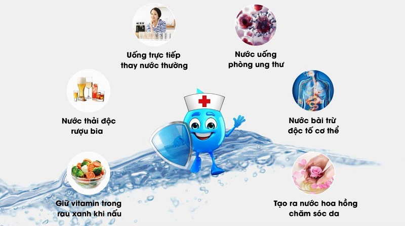 Trong nước có nhiều vi khoáng tự nhiên cần thiết cho sức khỏe