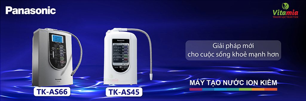Máy lọc nước panasonic sử dụng các tấm điện cực titan phủ platinum cao cấp